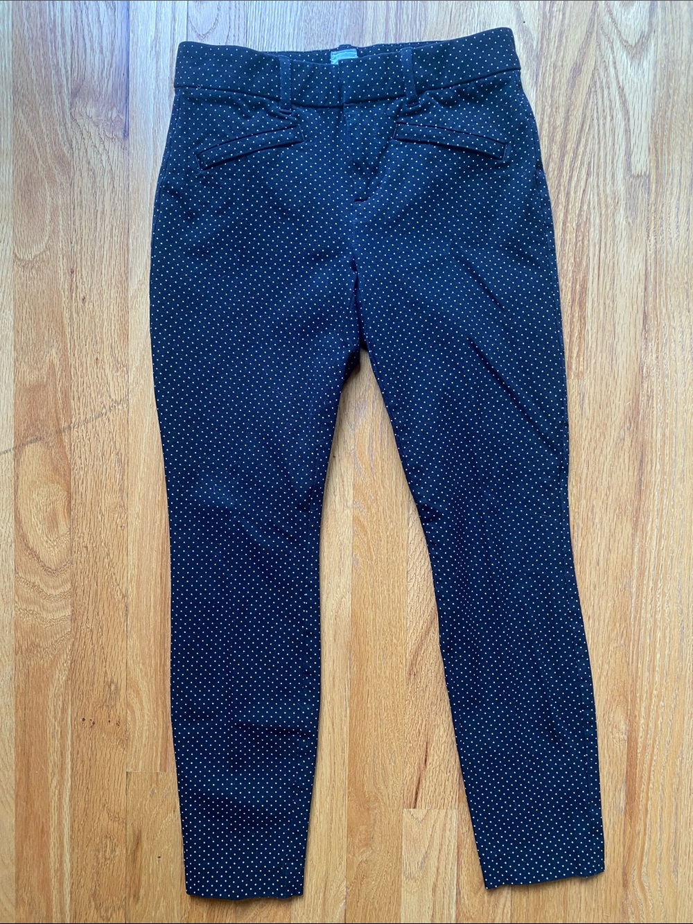 GAP Navy Ankle Pants with White Microdot Pattern